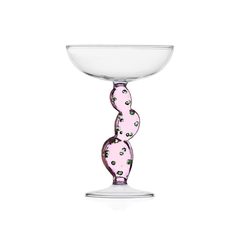 CACTUS CHAMPAGNE GOBLET, PINK DESERT PLANTS, 09352333