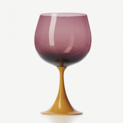 BURGUNDY GLASS BURLESQUE SUNFLOWER/VIOLET