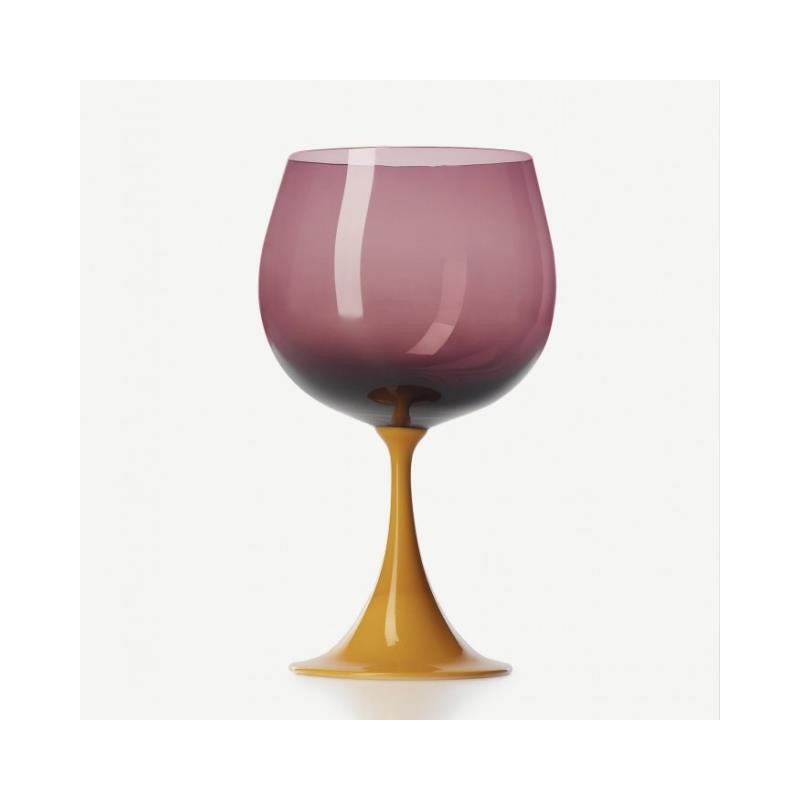 BURGUNDY GLASS BURLESQUE SUNFLOWER/VIOLET