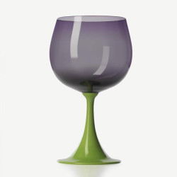 GREEN PEA /PERIWINKLE BURGUNDY GLASS BURLESQUE