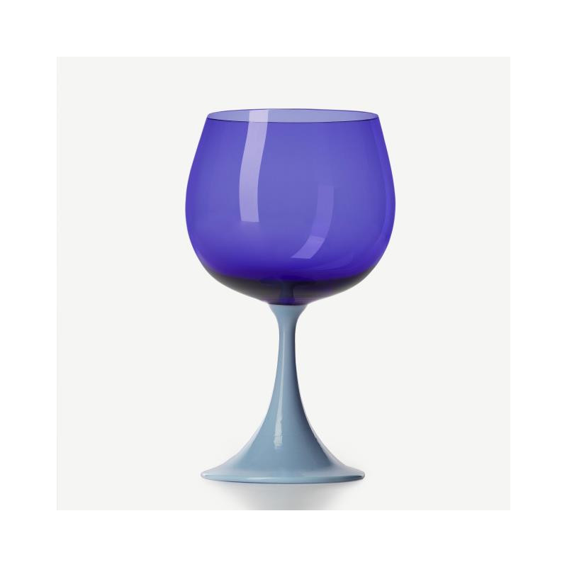 LIGHT BLUE/ BLUE BURGUNDY GLASS BURLESQUE