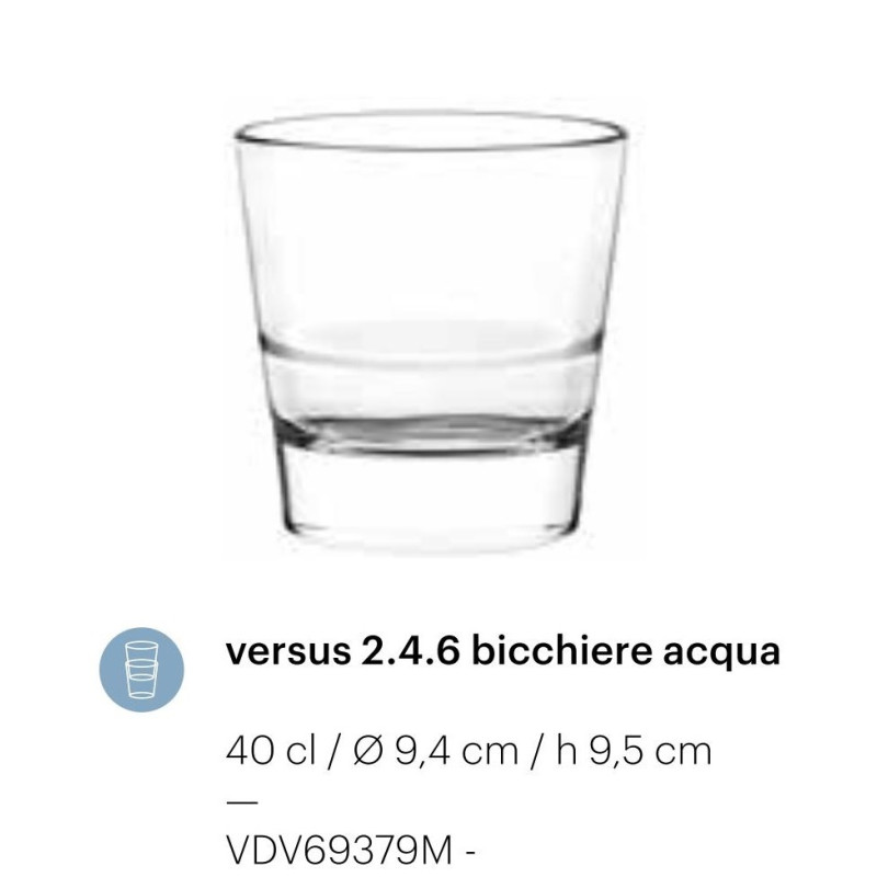 BICCHIERE ACQUA RIALTO VDV65223 69379M