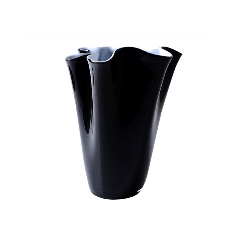 VASE 30 WAVE OPAL BLACK OL00231