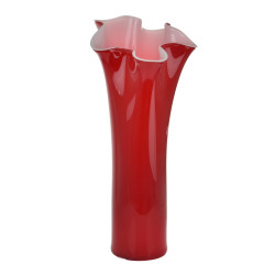 GLASS VASE 75 OPAL RED