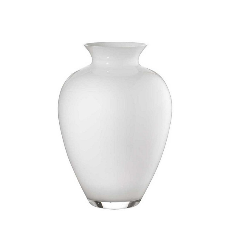 GLASS VASE 38,5 OPAL WHITE