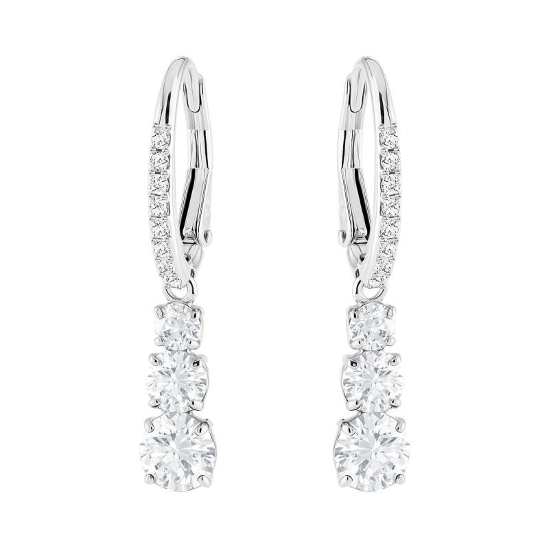 STILLA ATTRACT PIERCED EARRINGS, RHODIUM PLATING 5416155