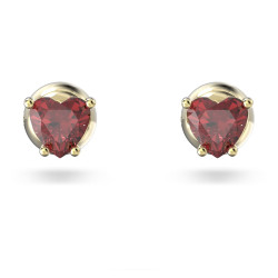 CHROMA PIERCED EARRINGS RED, GOLD TONE PLATE 5639133