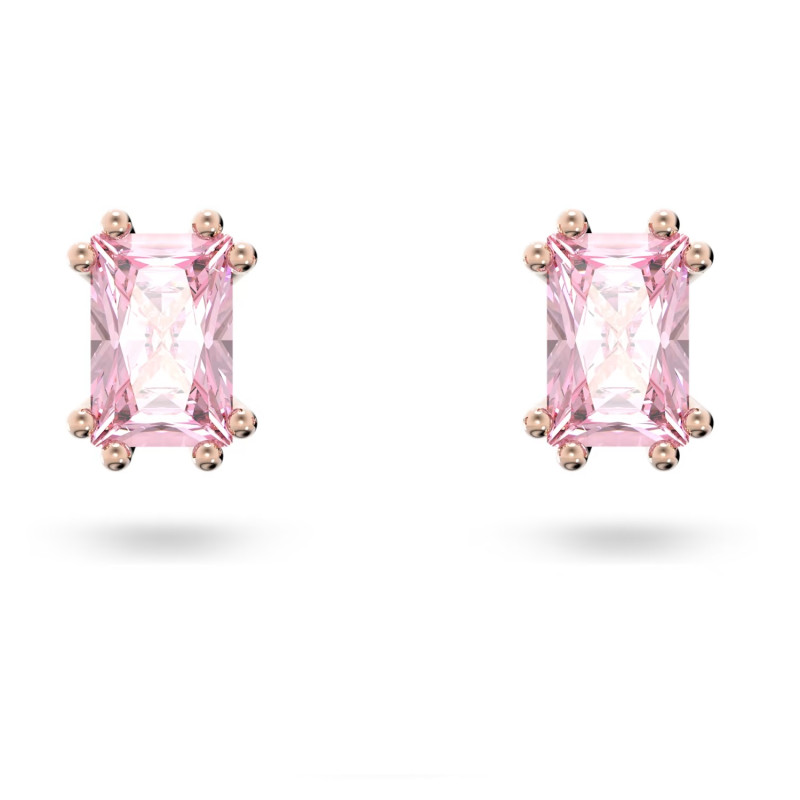 CHROMA PIECED EARRINGS PINK, ROSE GOLD TONE PLATE 5639136