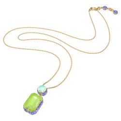 COLLANA CHROMA BLU-VERDE PLACCATA COLOR ORO 5619787