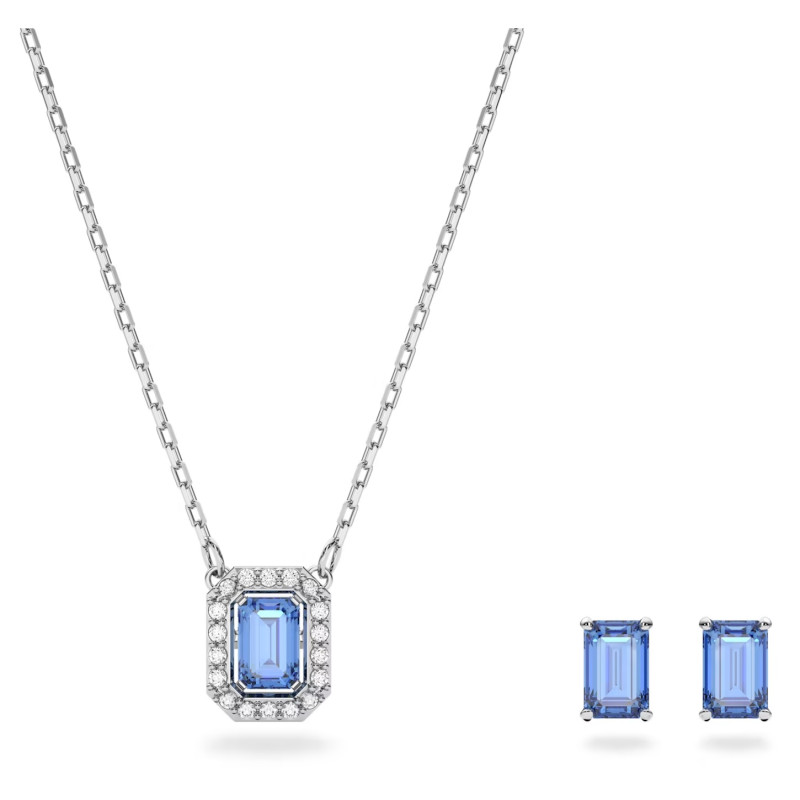 SET COLLANA E ORECCHINI UNA AZZURRO PLACCATO RODIO 5641171