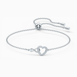 HYPERBOLA BRACELET, WHITE, RHODIUM PLATED 5524421