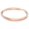 BRACCIALE HYPERBOLE BIANCO PLACCATO COLOR ORO ROSA