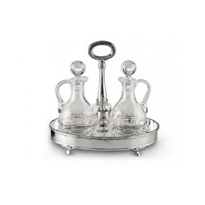 SILVER OVAL CRUET INGLESE 00500/122