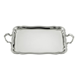 SILVER RECTANGULAR TRAY WITH HANDLE MOD. 700 04251/034