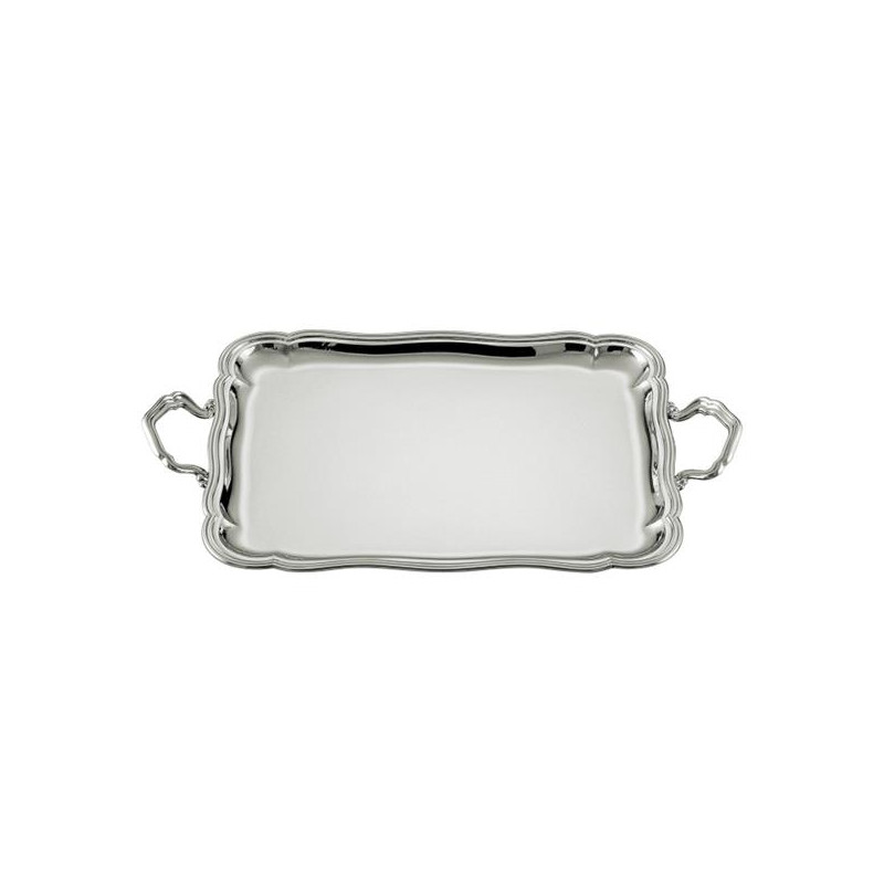 SILVER RECTANGULAR TRAY WITH HANDLE MOD. 700 04251/034