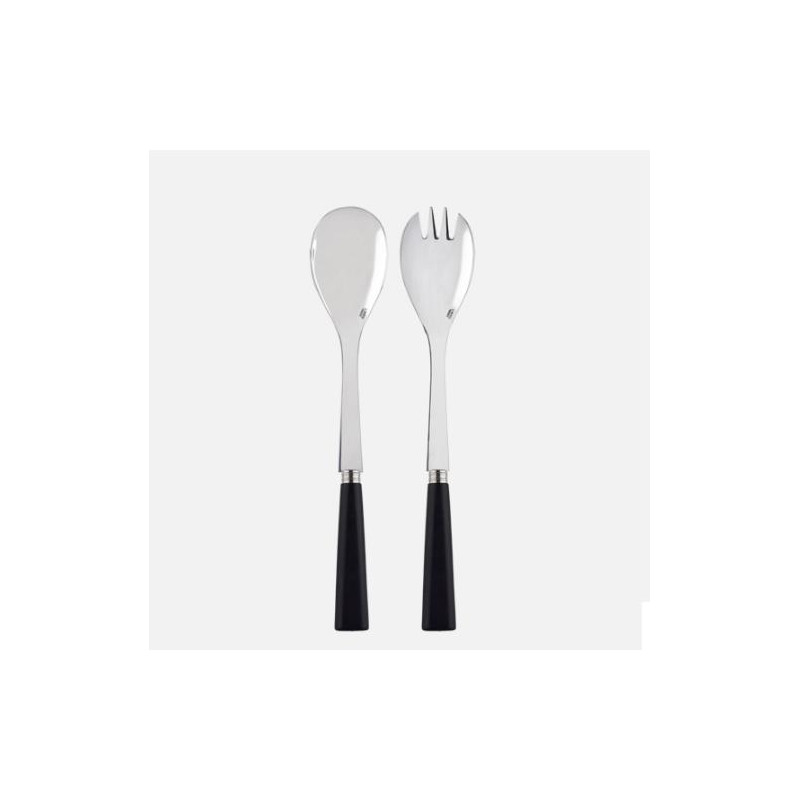 PAIR OF SALAD SERVERS 12 NATURE BLACK SABRE