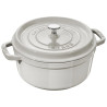 CAST IRON ROUND COCOTTE 24 CM - WHITE TRUFFLE