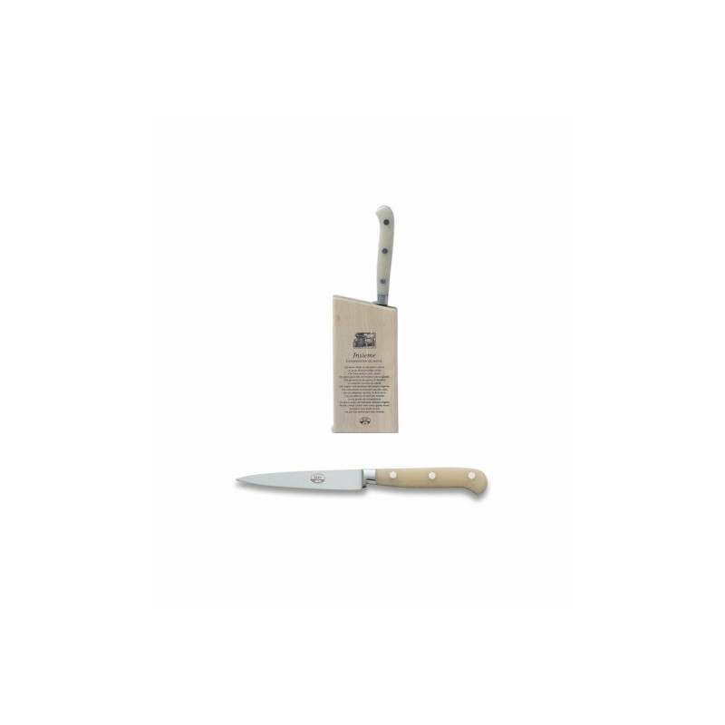 PARING KNIFE WHITE HANDLE WITH BLOCK 9905