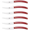 BOX 6 TABLE KNIFE RED HANDLE 619 CONVIVIO NUOVO