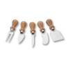 5 PIECE CHEESE KNIFE SET PICCOLI ITALIANI OLIVE WOOD HANDLE