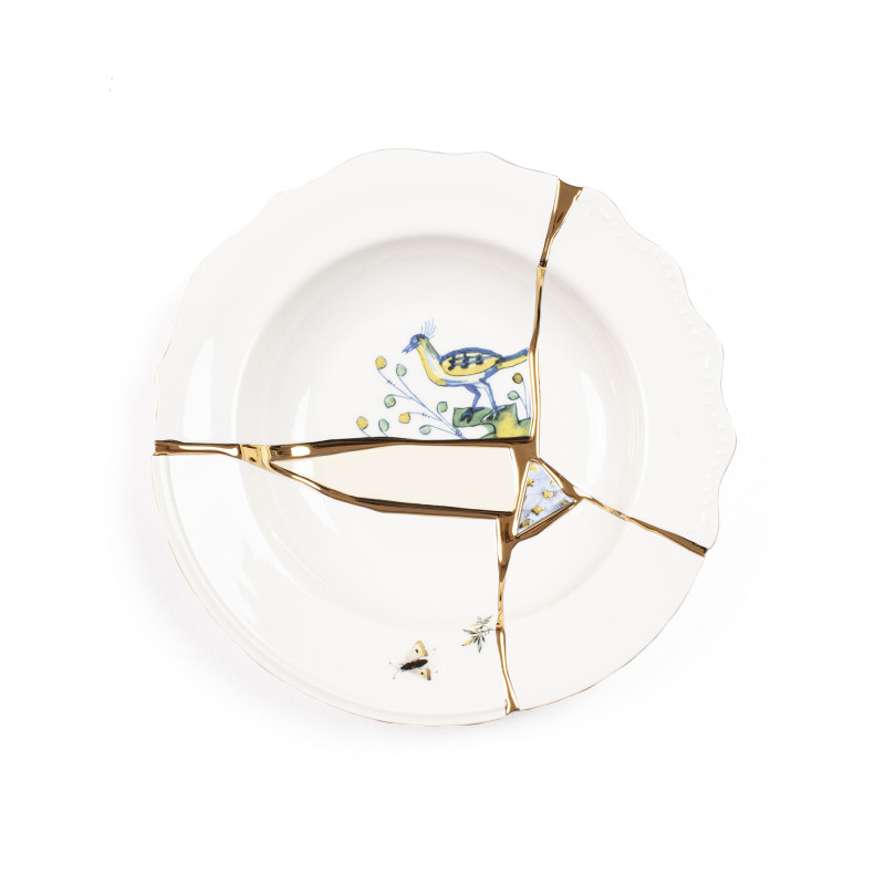 22 CM SOUP PLATE, KINTSUGI 09621