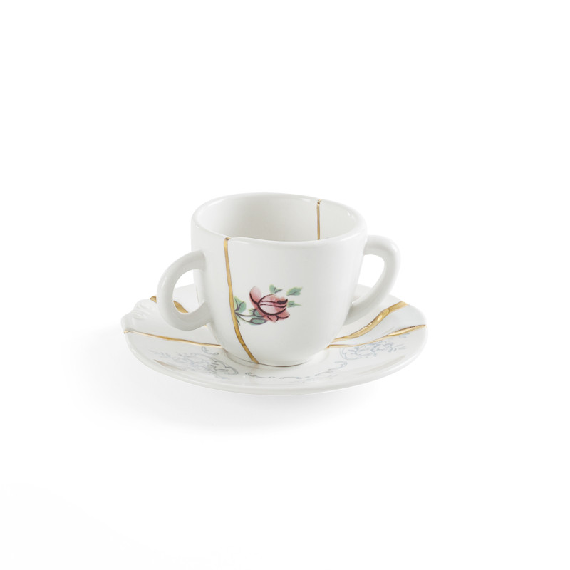 TAZZA CAFFE CON PIATTO n1, KINTSUGI