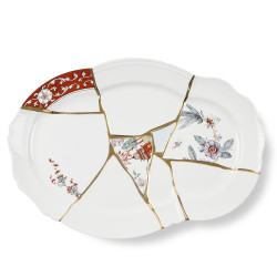 42 CM OVAL TRAY, KINTSUGI...