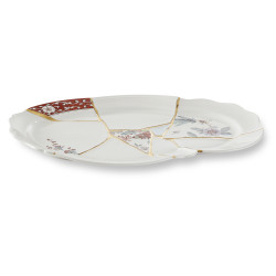 42 CM OVAL TRAY, KINTSUGI 09655