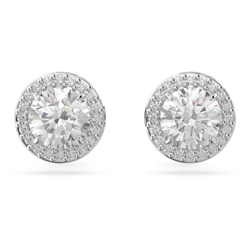 UNA ANGELIC STUD EARRINGS, ROUND CUT, PAVE