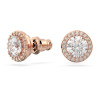 UNA ANGELIC STUD EARRINGS, ROUND CUT, PAVE