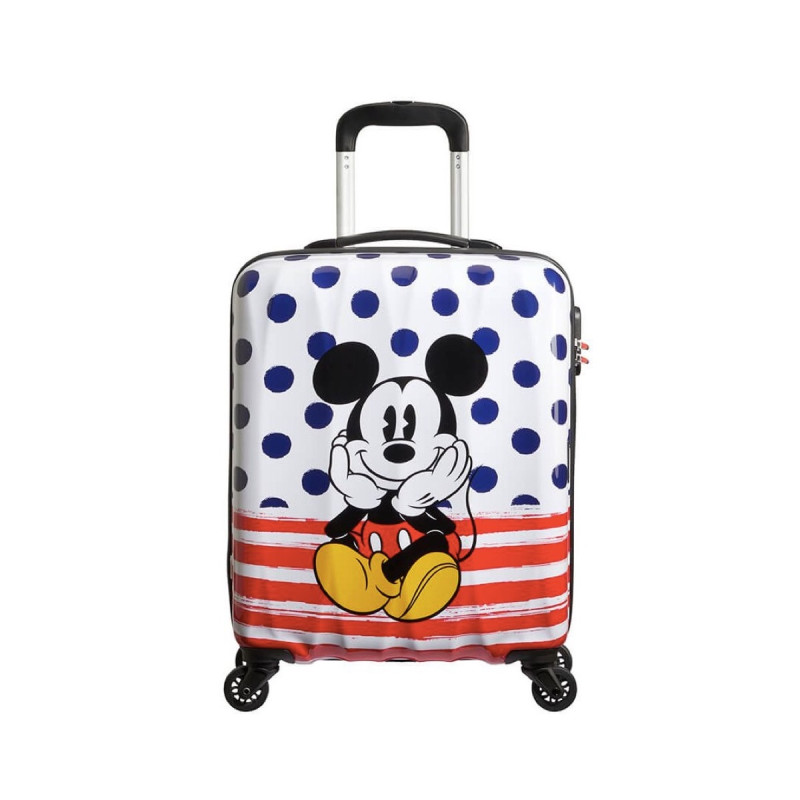 AMERICAN TOURISTER - 55 CM MICKEY DOTS, MOUSE TROLLEY, BLUE DISNEY
