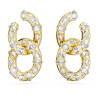 IMBER PIERCED EARRINGS, WHITE, GOLD TONE PLATED 5663263