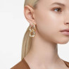 IMBER PIERCED EARRINGS, WHITE, GOLD TONE PLATED 5663263