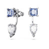 MESMERA PIERCED EARRINGS BLUE, RHODIUM PLATED 5665767