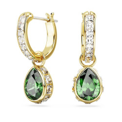 CHROMA PIERCED EARRINGS GREEN GOLD TONE PLATING 5662922