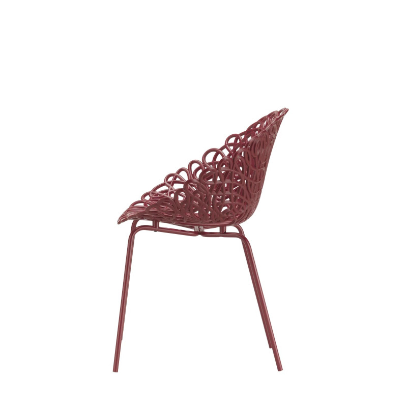Qeeboo set 2 sedie di design Filicudi Chair verdi e ottone