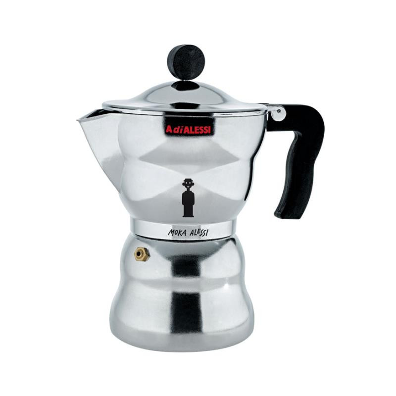 Acquista Alessi Caffettiera espresso 6 tazze Moka Alessi AAM33/6 Cromo  Online in Offerta Caffettiera espresso 6 tazze Moka Alessi AAM33/6 Alessi