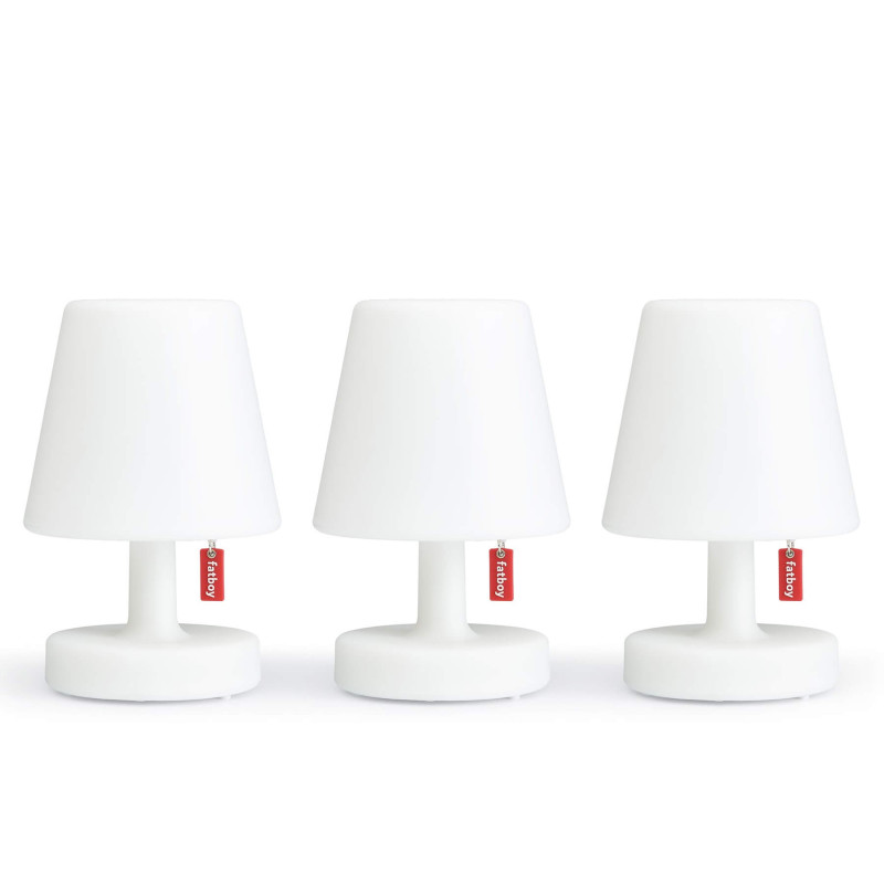 SET OF 3 MINI EDISON TABLE LAMPS, WHITE, 103804