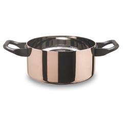 ROUND COPPER CASSEROLE,...