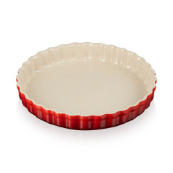 RED CHERRY FLUTED FAN DISH,...