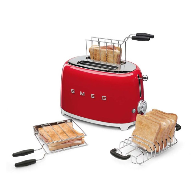 Smeg TSBW01 Inox Griglia Scalda Pane e Brioches per Tostapane 2 Fette 50's  Style