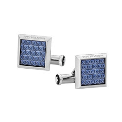 SQUARE CUFFLINKS, BLUE AND...