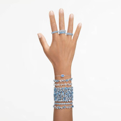 BRACCIALE UNA BLU, TAGLIO OVALE, PLACCATURA RODIO 5671895