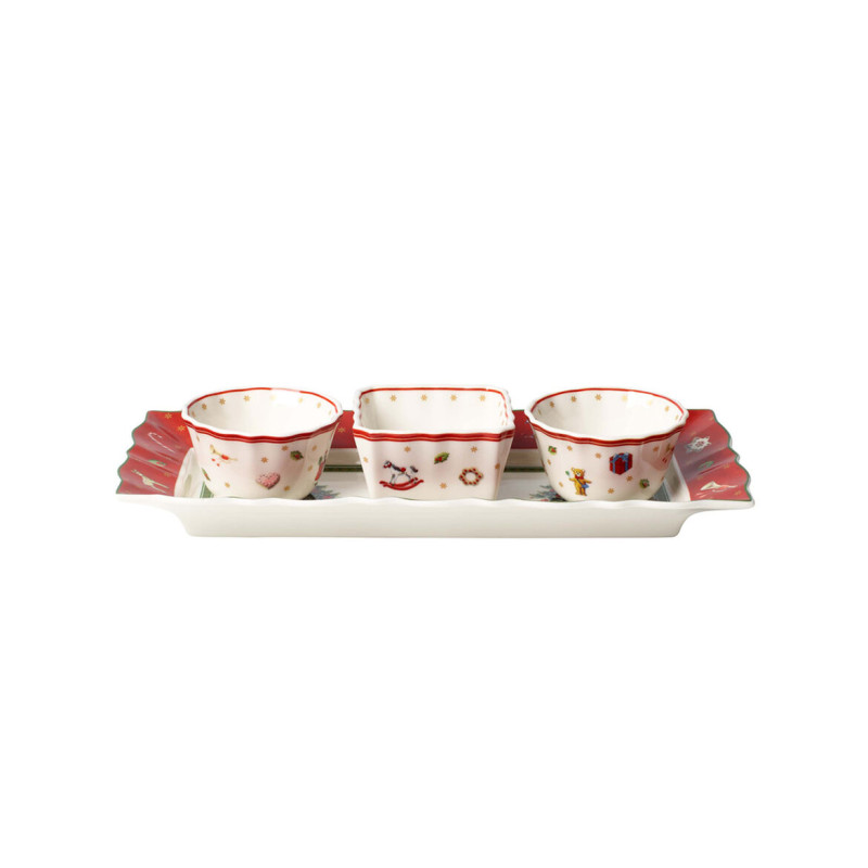 SET OF 3 BOWL + TRAY, TOY S DELIGHT 1485858420