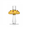 CANDLEHOLDER 14 CM AMBER/RED MUSHROOM, 0935209055