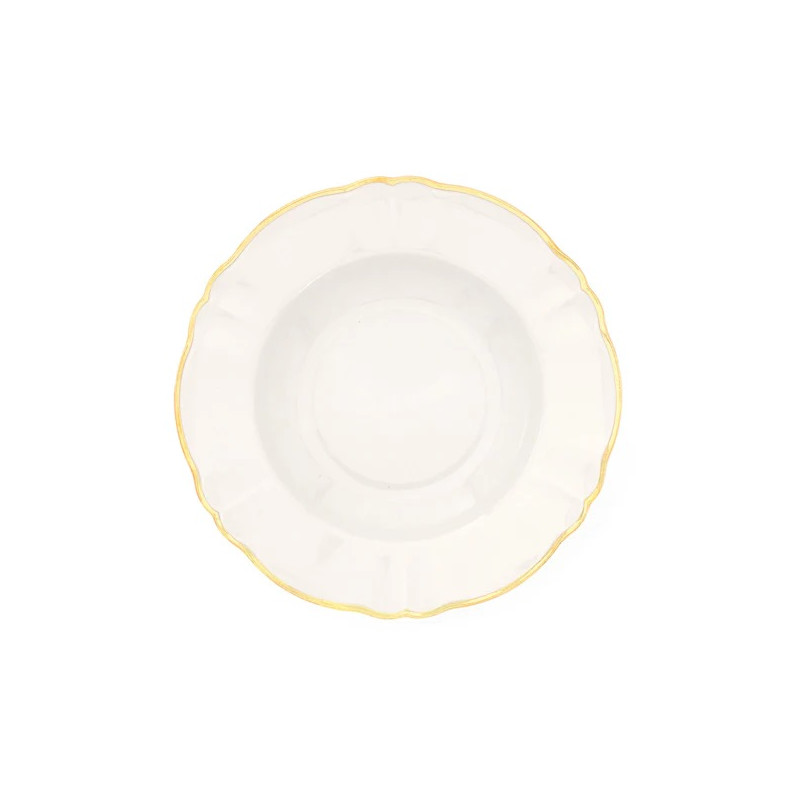 SOUP PLATE 23 CM, PARISIENNE GOLD RIM