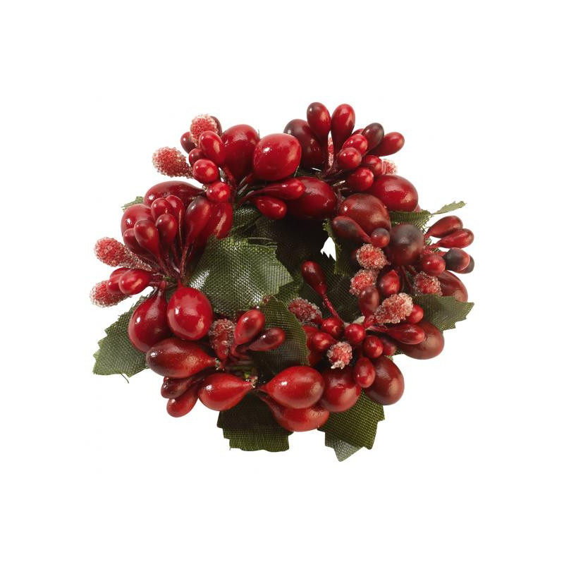 WINTER COLLAGE RED BERRY NAPKIN RING