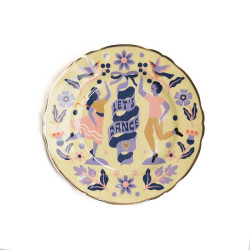 FLAT PLATE 16 CM LET S DANCE DECORATION CAR4 BITOSSI