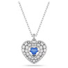 IDYLLIA HEART PENDANT, BLUE, RHODIUM PLATED 5680403