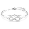 HYPERBOLA BANGLE, INFINITY, WHITE, RHODIUM PLATED 5684049